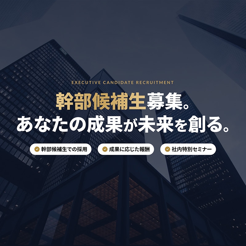 採用:幹部候補生採用ページ